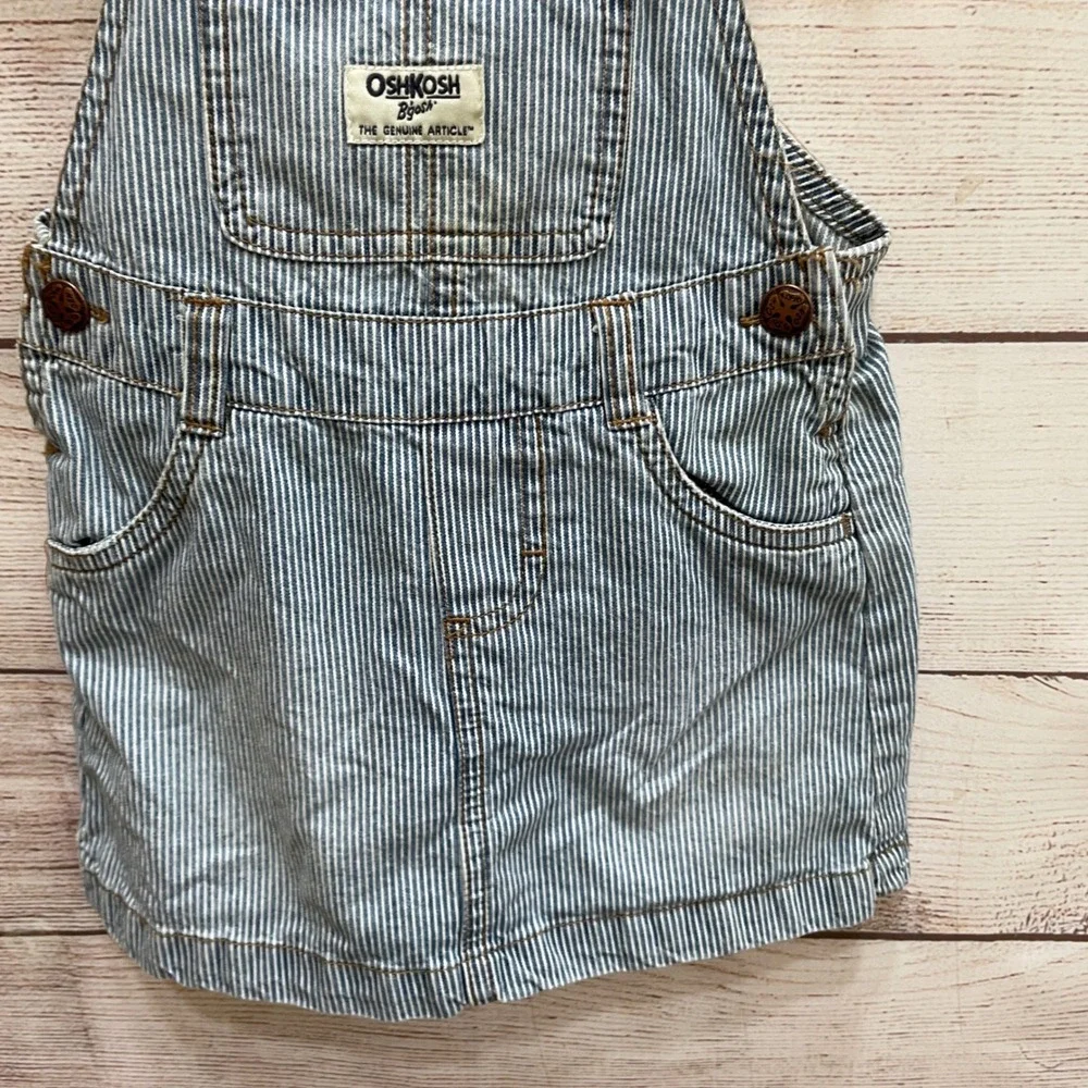 OSHKOSH DENIM OVERALL JUMPER‎ IN BLUE AND WHITE STRIPES
